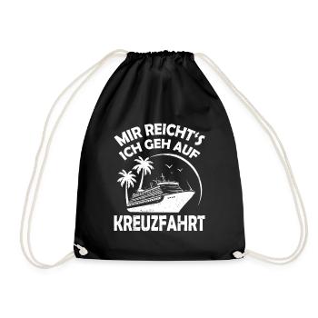 Ab Auf Kreuzfahrt - Turnbeutel - Schwarz - Vorne