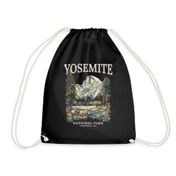 Yosemite-Nationalpark-Souvenir - Turnbeutel - Schwarz - Vorne