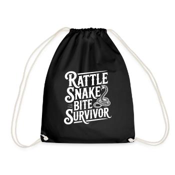 Survivant de la morsure de serpent à sonnette - Sac de sport léger - noir - Devant