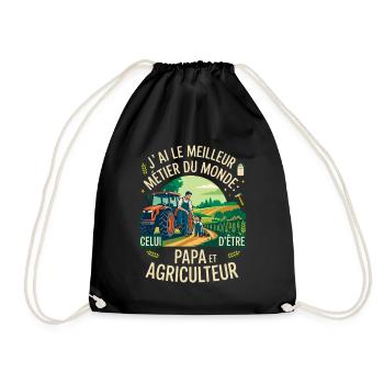 Papa Et Agriculteur Meilleur Métier Du Monde - Sac de sport léger - noir - Devant