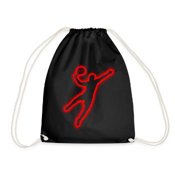 Padel Tennis Padelspieler Herren Kinder Padel - Turnbeutel - Schwarz - Vorne