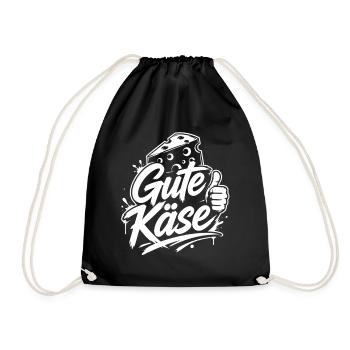 Gute Käse | Cooler Graffiti Spruch | Jugendwort - Turnbeutel - Schwarz - Vorne