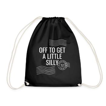 Off To Get A Little Silly - Drawstring Bag - black - Front