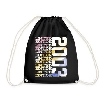 LIMITED EDITION 2003 - 23 JAHRE - 23. GEBURTSTAG - Turnbeutel - Schwarz - Vorne