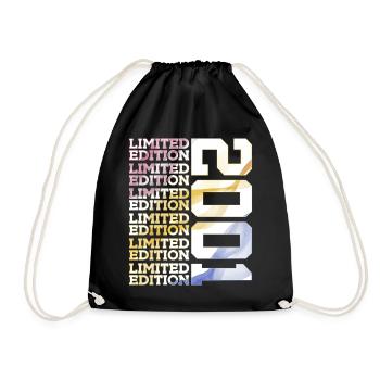 LIMITED EDITION 2001 - 25 JAHRE - 25. GEBURTSTAG - Turnbeutel - Schwarz - Vorne