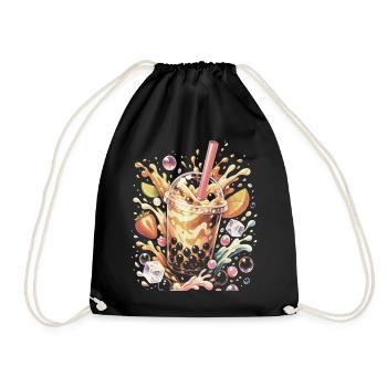 Bubble Tea Perles Tapioca Splash Art - Sac de sport léger - noir - Devant