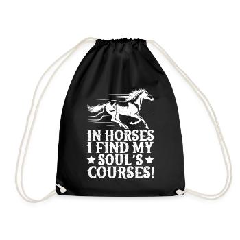 Hobby Horse Rider I Find My Soul´s English Riding - Turnbeutel - Schwarz - Vorne