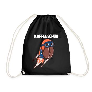 Kaffeeschub Rocket Coffee Bean Funny - Drawstring Bag - black - Front