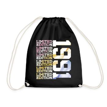 LIMITED EDITION 1991 - 35 JAHRE - 35. GEBURTSTAG - Turnbeutel - Schwarz - Vorne