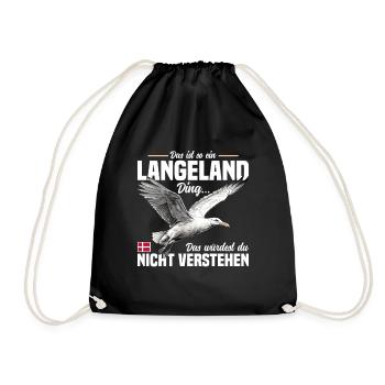 Das ist so ein Langeland Ding - Turnbeutel - Schwarz - Vorne
