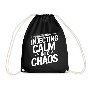 Anesthesiologist Calm Into Chaos Anesthesia - Drawstring Bag - black - Front