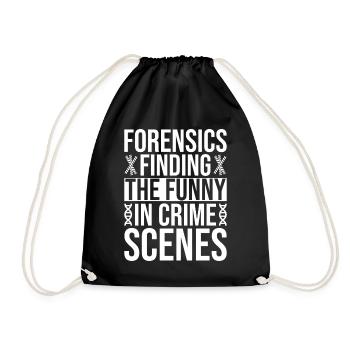 Forensic Analyst Funny In Crime Scenes Squad Crime - Turnbeutel - Schwarz - Vorne