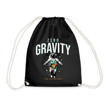 Zero Gravity Astronaut Erde Weltraum - Turnbeutel - Schwarz - Vorne