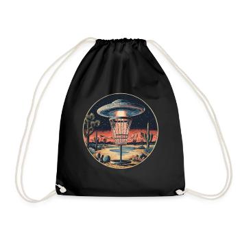 Disc Golf Starter UFO Korb Retro Vintage Wüste Ste - Turnbeutel - Schwarz - Vorne