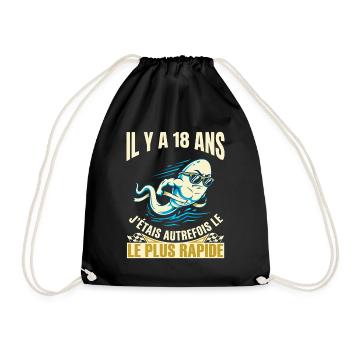 Anniversaire 18 Ans Humour Le Plus Rapide - Sac de sport léger - noir - Devant