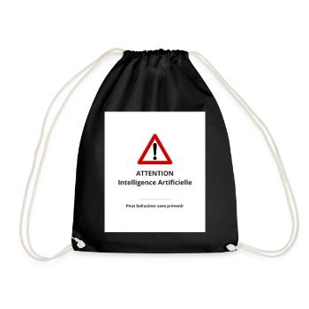 Attention : IA hallucinante - Sac de sport léger - noir - Devant