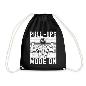 Gym Junkies Pull-Ups Mode On Calisthenics Fitness - Turnbeutel - Schwarz - Vorne