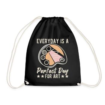 Artist Painter Graphic Perfect Day For Art Gifts - Turnbeutel - Schwarz - Vorne