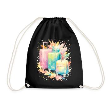 Reisekoffer Pastel Colour Splash Art - Turnbeutel - Schwarz - Vorne
