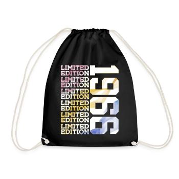 LIMITED EDITION 1966 - 60 YEARS - 60TH BIRTHDAY - Drawstring Bag - black - Front