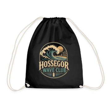 Hossegor Wave Club Surf - Drawstring Bag - black - Front