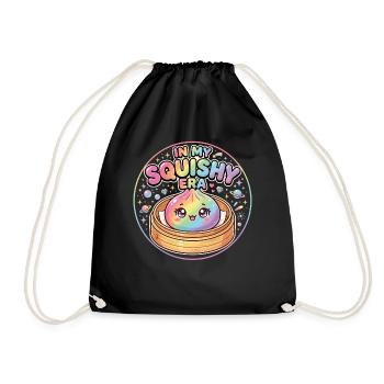Dumpling In My Squishy Era Funny - Drawstring Bag - black - Front