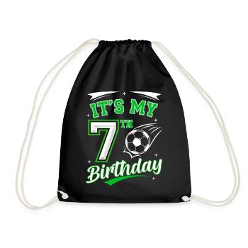 Its My 7th Birthday Soccer Boys 7 Years Birthday 7 - Sac de sport léger - noir - Devant