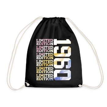 LIMITED EDITION 1960 - 66 YEARS - 66TH BIRTHDAY - Drawstring Bag - black - Front