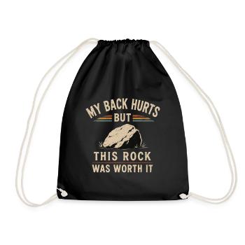 Collecting Stones Geology Nature Hobby - Drawstring Bag - black - Front