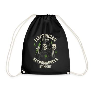 Electrician Necromancer - Drawstring Bag - black - Front