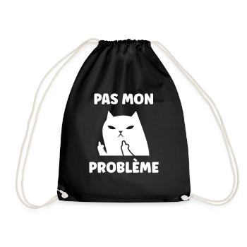 Chat insolent pas mon problème - Sac de sport léger - noir - Devant