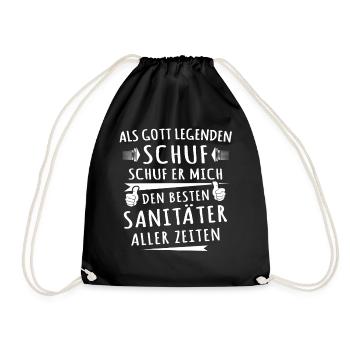Sanitäter - Turnbeutel - Schwarz - Vorne