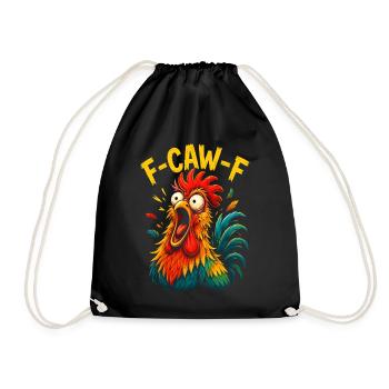 F croaillement F Coq Oiseau Drôle Poulet - Sac de sport léger - noir - Devant