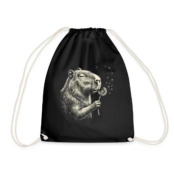 Dandelion Beaver Dream - Drawstring Bag - black - Front