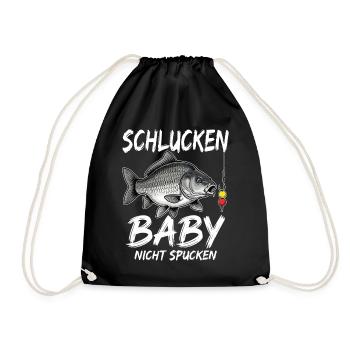 Schlucken Baby Nicht Spucken - Turnbeutel - Schwarz - Vorne