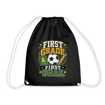 School enrollment football - Drawstring Bag - black - Front