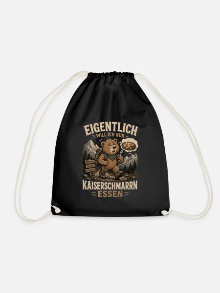 Kaiserschmarrn Wanderer - Turnbeutel - Schwarz