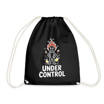 Under Control Fire Figure - Drawstring Bag - black - Front