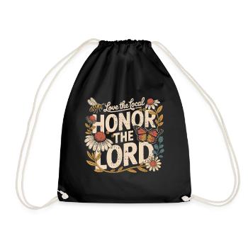 Local Love – Glory the Lord - Drawstring Bag - black - Front