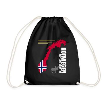 Norway Emigrate - Drawstring Bag - black - Front