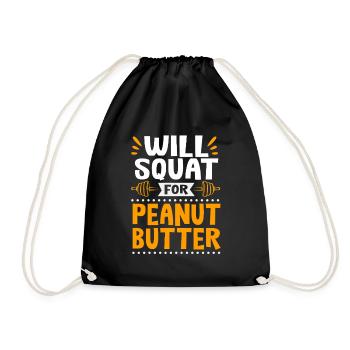 Peanut butter - Drawstring Bag - black - Front