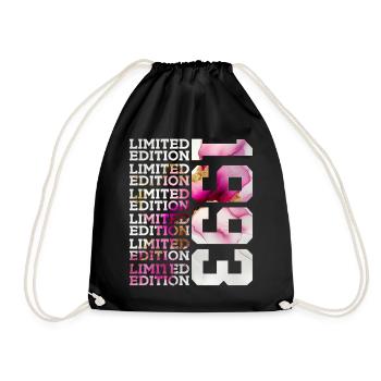 LIMITED EDITION 1993 - 33 YEARS - 33RD BIRTHDAY - Drawstring Bag - black - Front