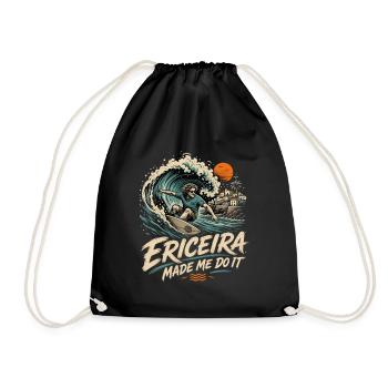 Ericeira Surfing - Drawstring Bag - black - Front
