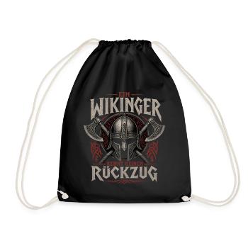 Wikinger Spruch - Turnbeutel - Schwarz - Vorne