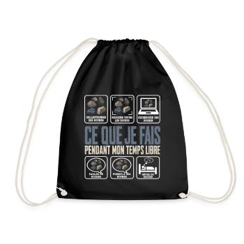 Géologue Cadeau humour personnalisé - Sac de sport léger - noir - Devant