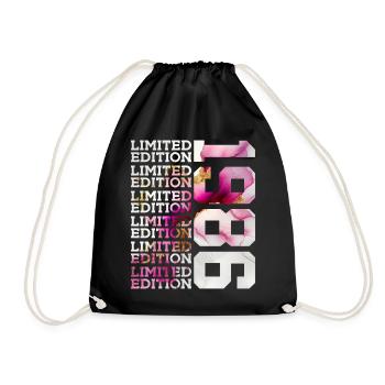 LIMITED EDITION 1986 - 40 YEARS - 40TH BIRTHDAY - Drawstring Bag - black - Front