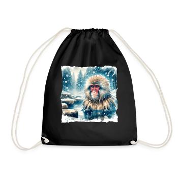 Cadeau du Singe des Neiges - Sac de sport léger - noir - Devant