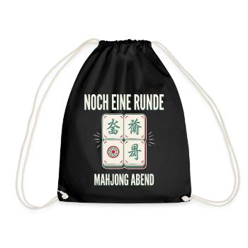 Noch eine Runde Mahjong Abend - Turnbeutel - Schwarz - Vorne