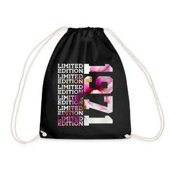 LIMITED EDITION 1971 - 55 YEARS - 55TH BIRTHDAY - Drawstring Bag - black - Front
