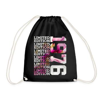 LIMITED EDITION 1976 - 50 YEARS - 50TH BIRTHDAY - Drawstring Bag - black - Front